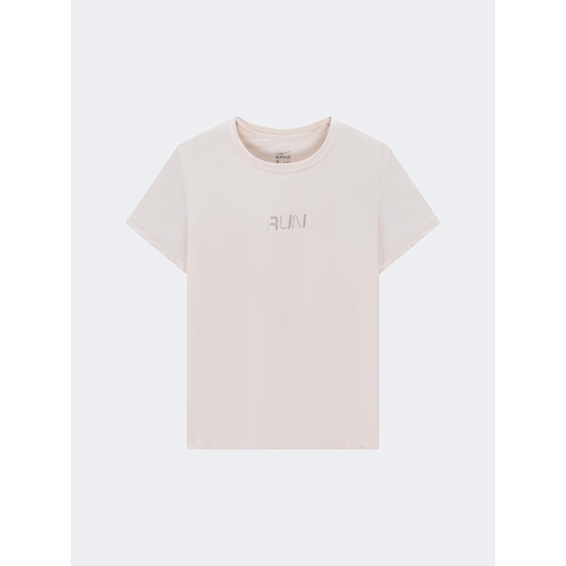 Erke Crew Women Training T-Shirt Seashell Pink