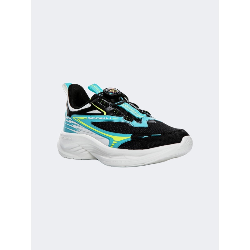 Erke Gs-Boys Running Shoes Black/Sea Green