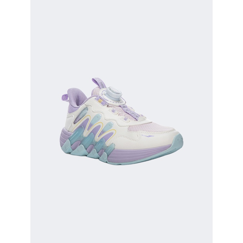Erke Gs-Girls Running Shoes Light White/Thistle
