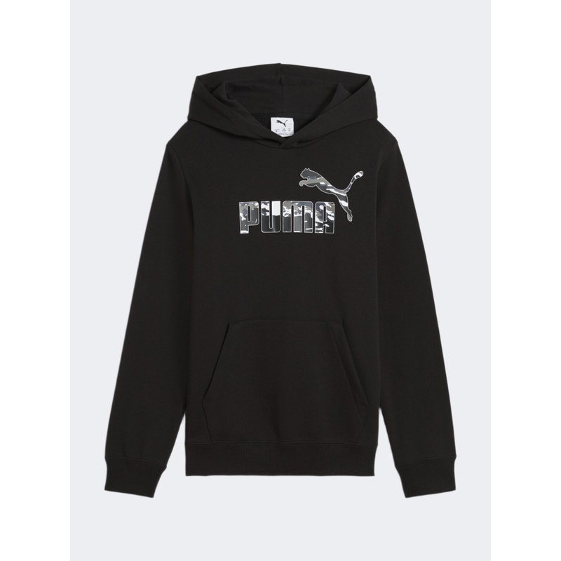 Puma Essentials Camo Boys Lifestyle Hoody Black