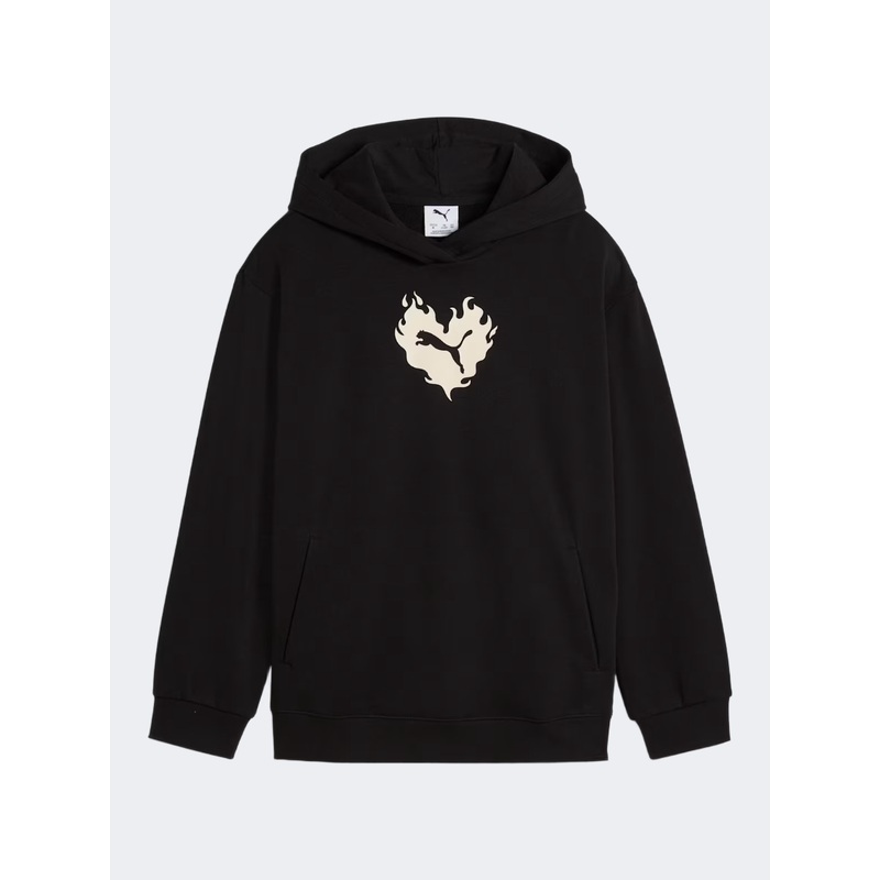 Puma Flaming Love Girls Lifestyle Hoody Black