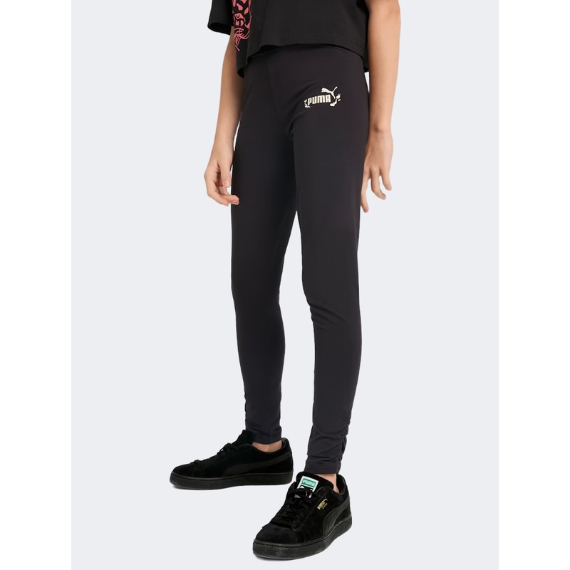 Puma Flaming Love Girls Lifestyle Tight Black