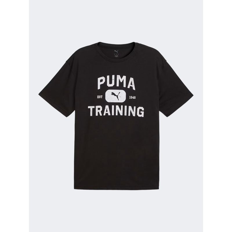 Puma Graphics Train Logo Relaxed Men Training T-Shirt Black