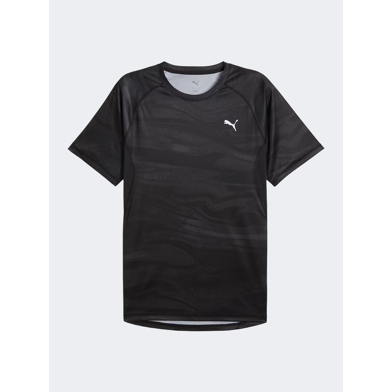 Puma Run Velocity Aop Men Running T-Shirt Black