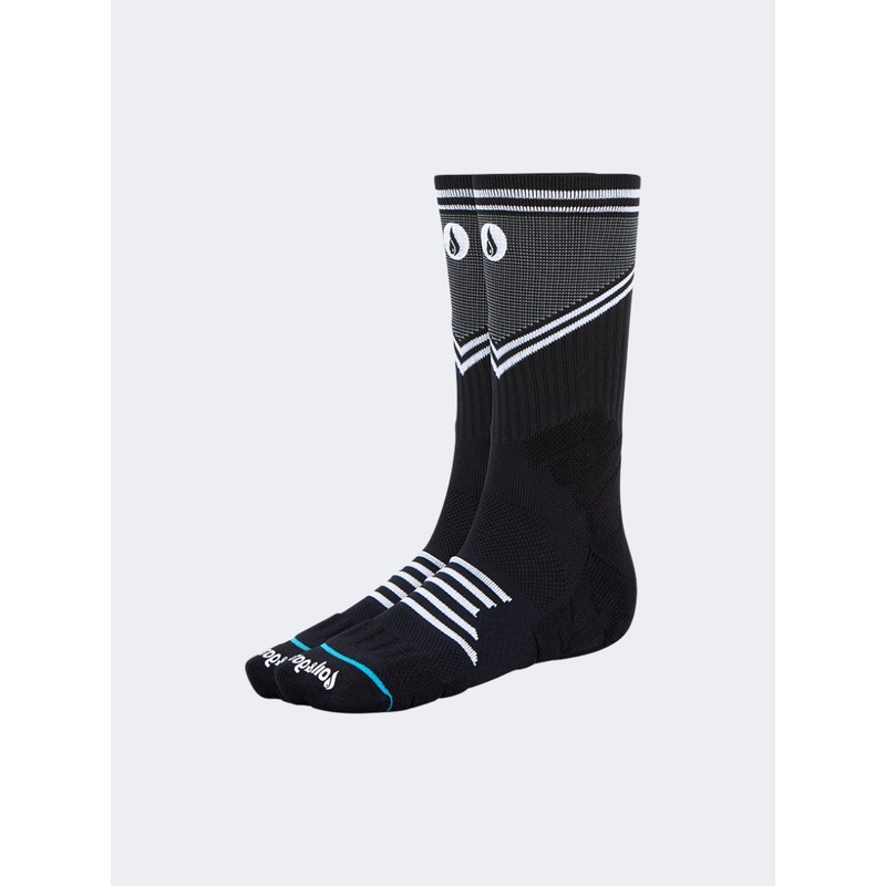 Oil And Gaz Comfortable Unisex Hiking Crew Socks Black/White