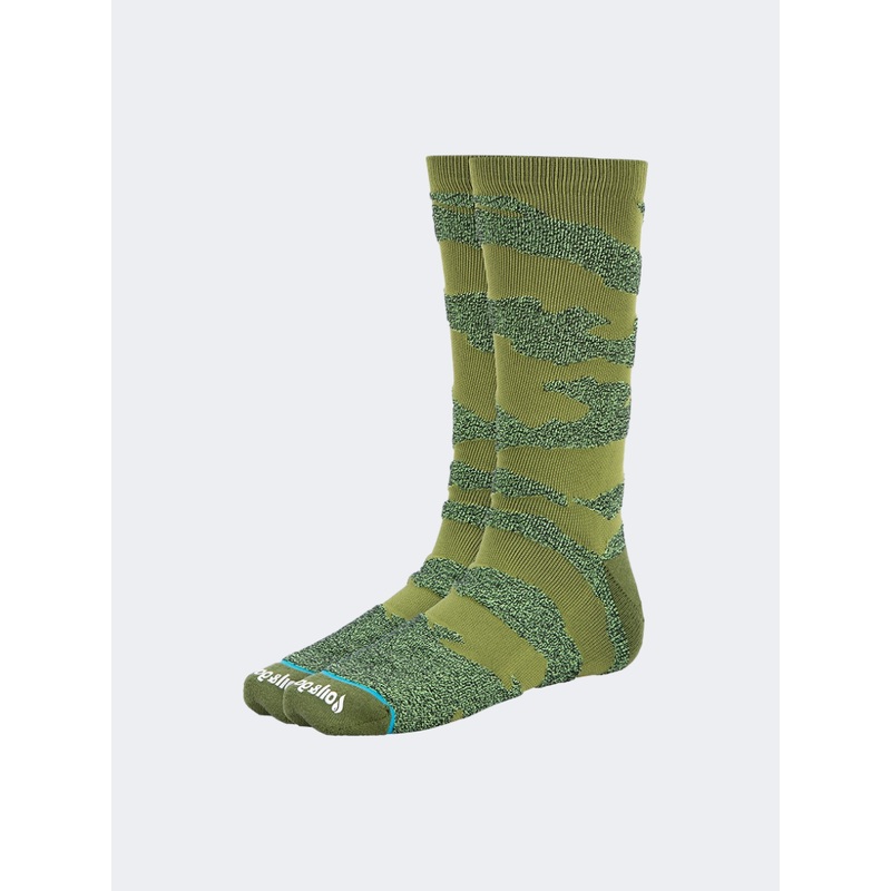 Oil And Gaz Comfortable Unisex Hiking Crew Socks Olive