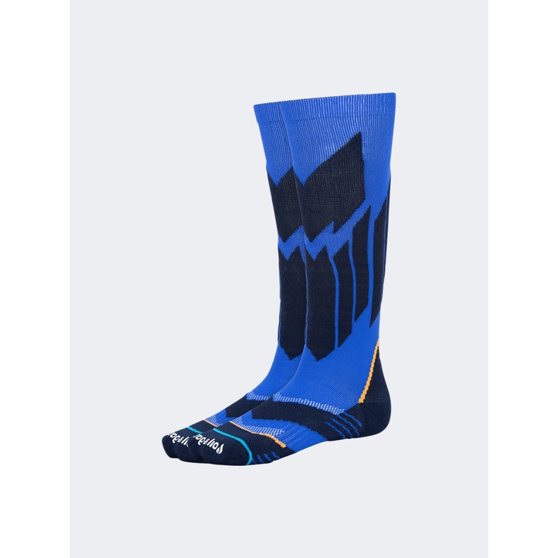 Oil And Gaz Warm Kids Skiing Over The Calf Socks Blue/Navy