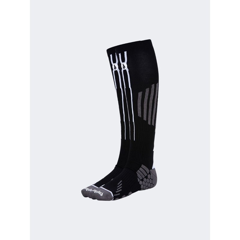 Oil And Gaz Warm Unisex Football Over The Calf Socks Black/Grey