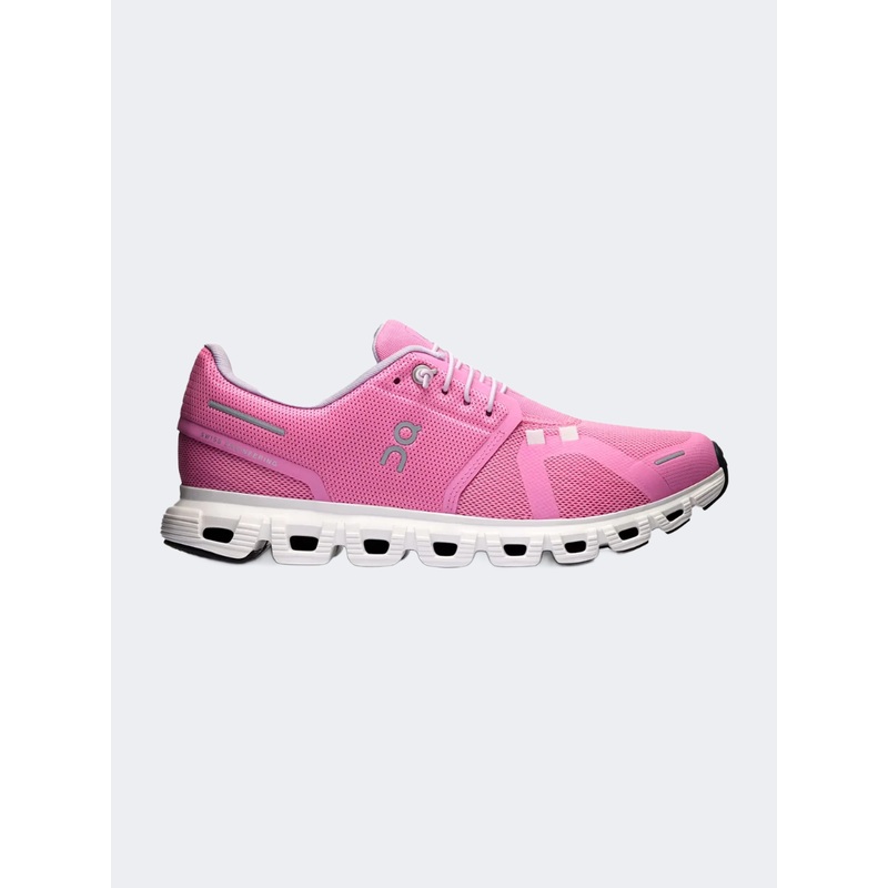 On Cloud 6 Women Lifestyle Sneakers Raspberry/White