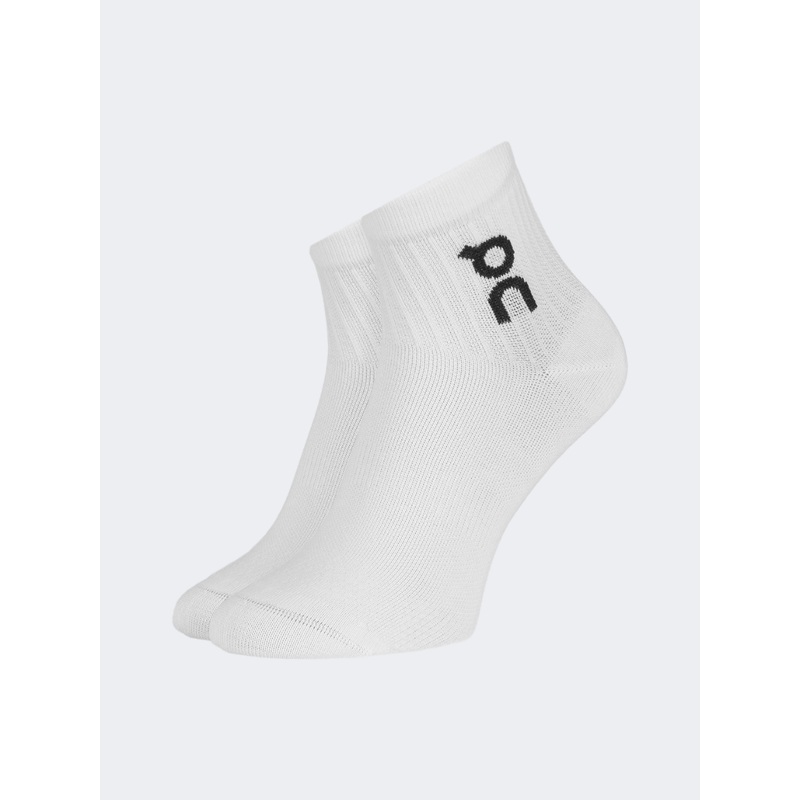 On Logo Mid 3P Unisex Lifestyle Sock White