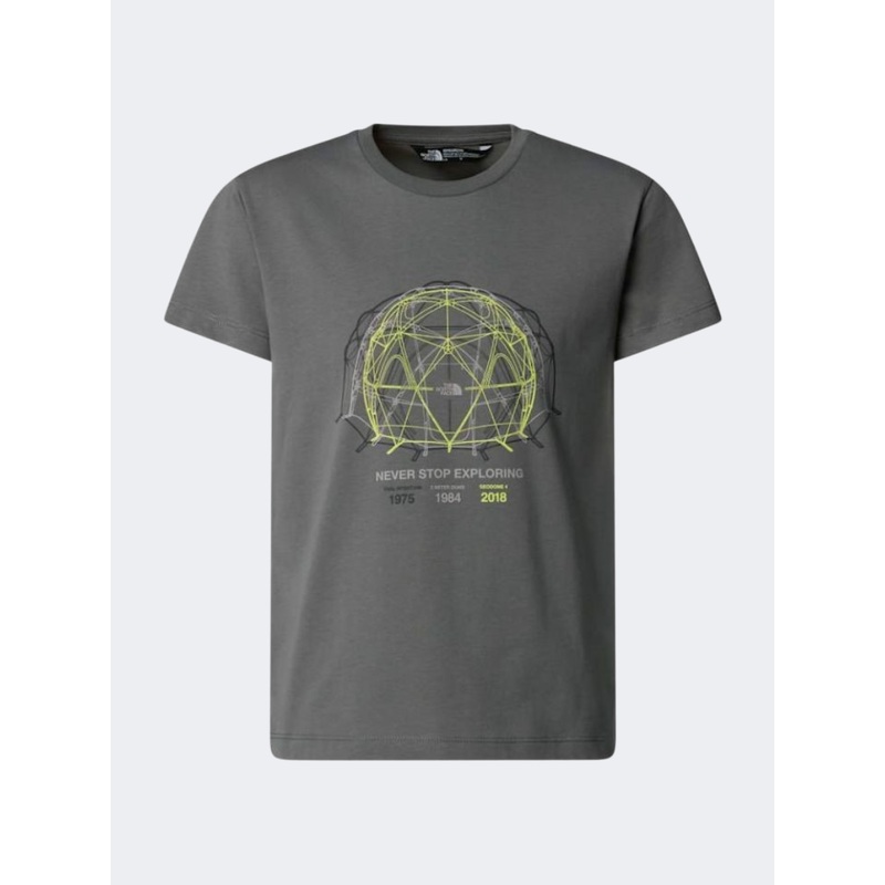The North Face Graphic Relaxed Boys Lifestyle T-Shirt Smoked Pearl