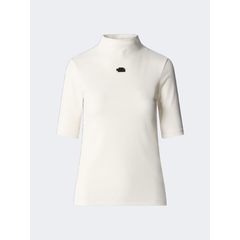 The North Face Mock Women Lifestyle T-Shirt White Dune