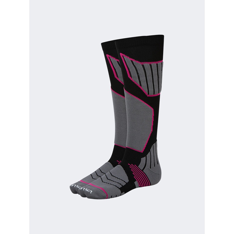 Top Ten Warm Kids-Girls Skiing Over The Calf Socks Grey/Black/Pink