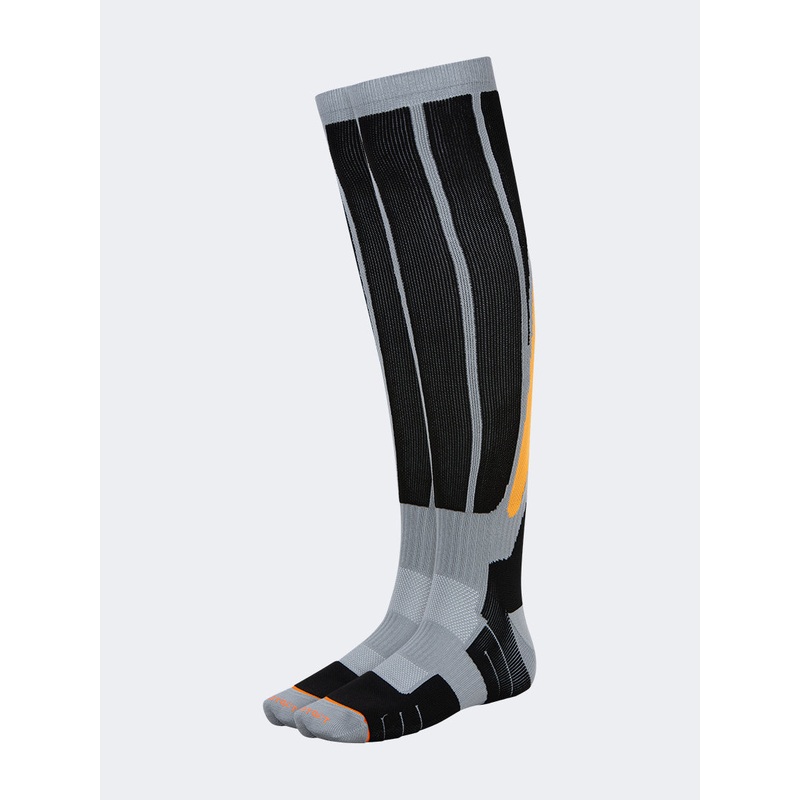 Top Ten Warm Unisex Skiing Over The Calf Socks Grey/Black/Orange