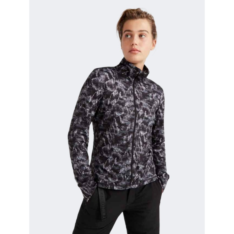 O'Neill All Over Print Clime Full Zip Women Skiing Fleece Black/White