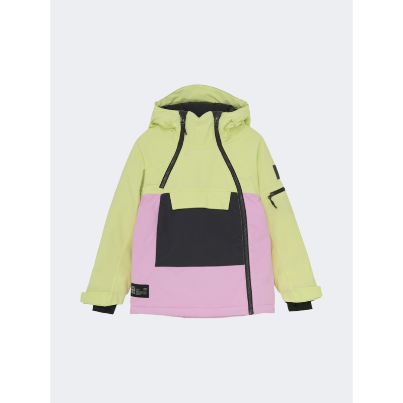 Color Kids Girls Skiing Jacket Shadow Lime