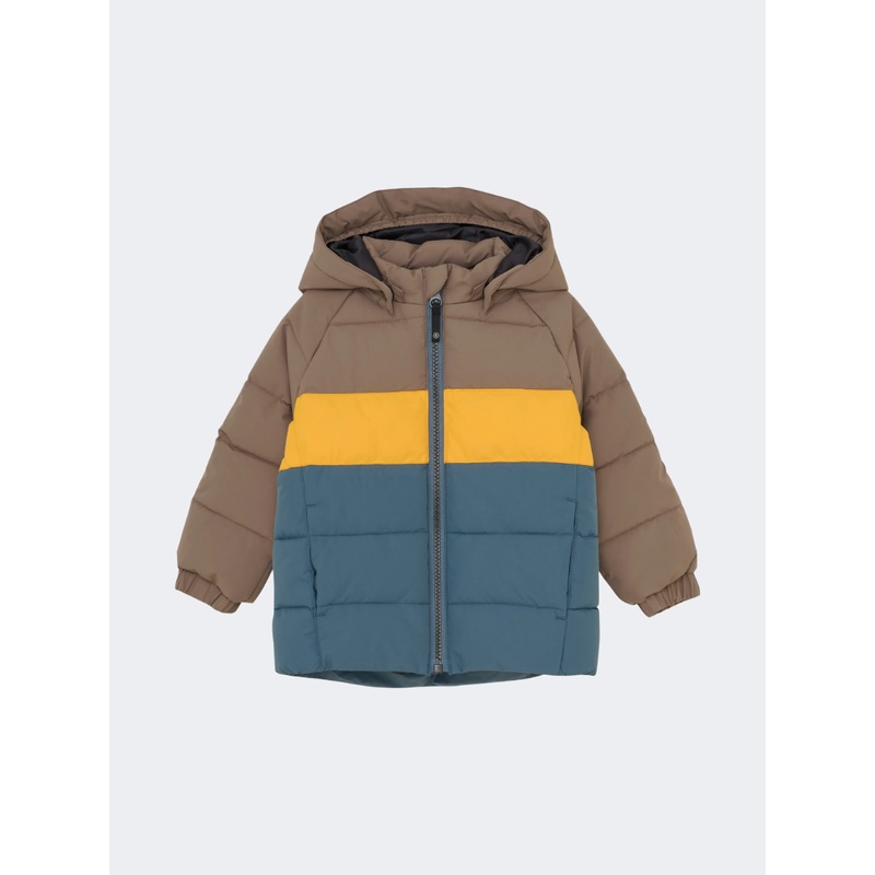 Color Kids Quilt And Colorblock Infant Skiing Jacket Fossil