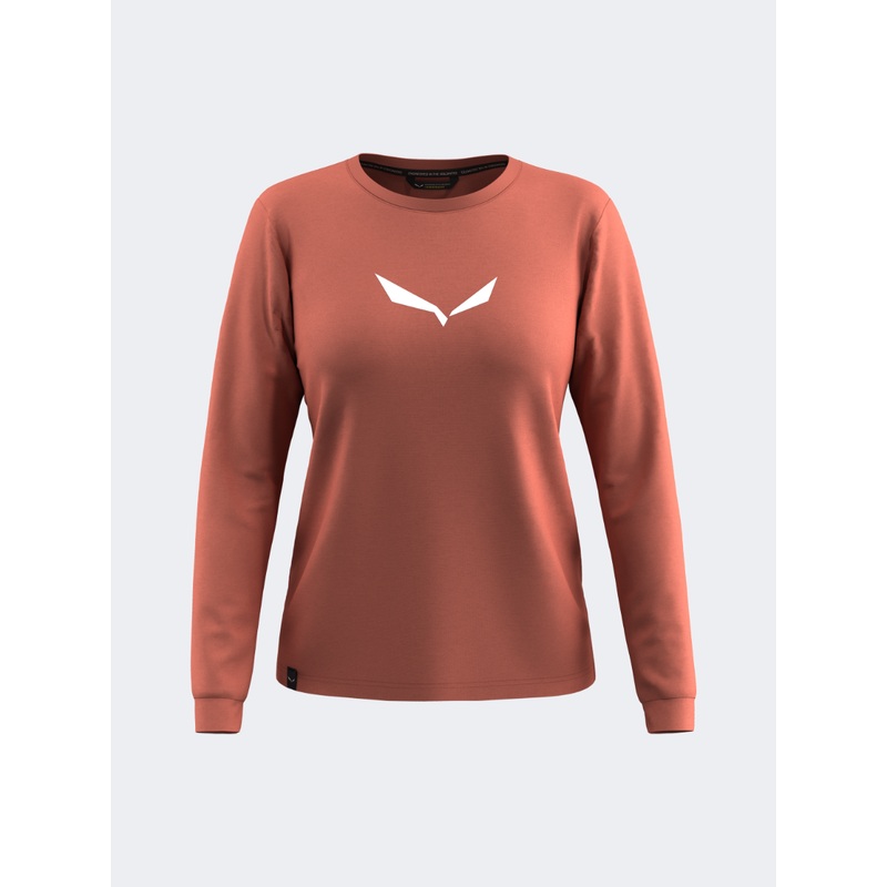 Salewa Eagle Solidlogo DryTon  Women Hiking Long Sleeve Etruscan Red