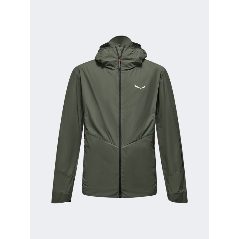 Salewa Pedroc Wind Hooded Men Hiking Jacket Faded Green