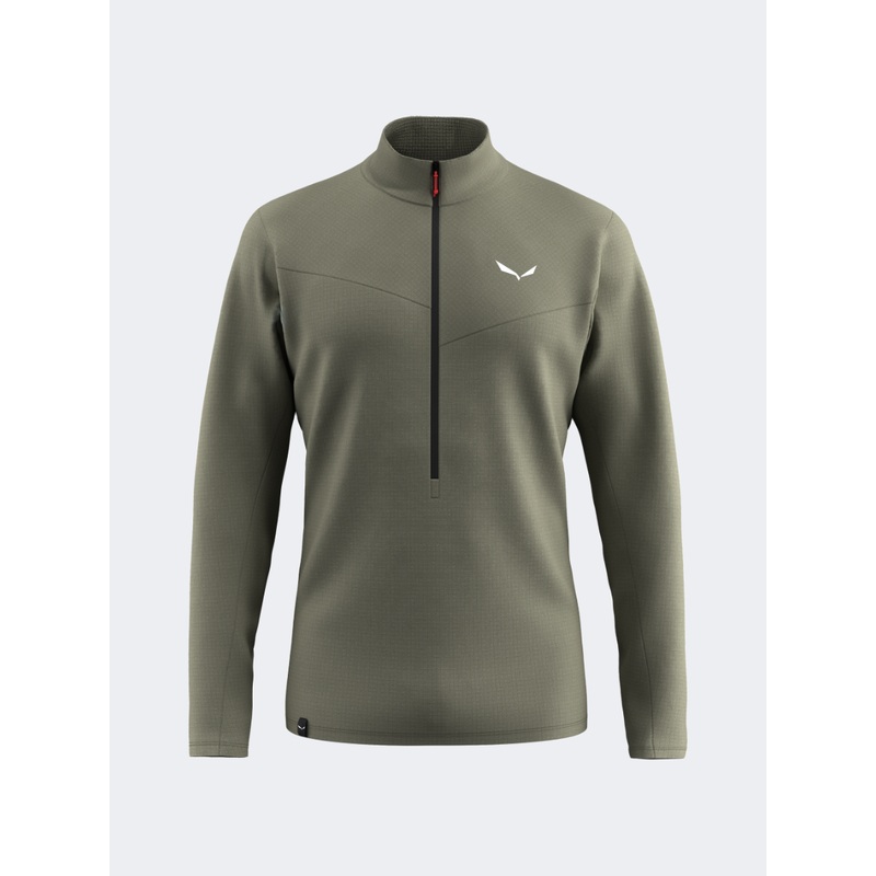 Salewa Puez Cammino Polarlite Half-Zip Men Hiking Jacket Faded Green