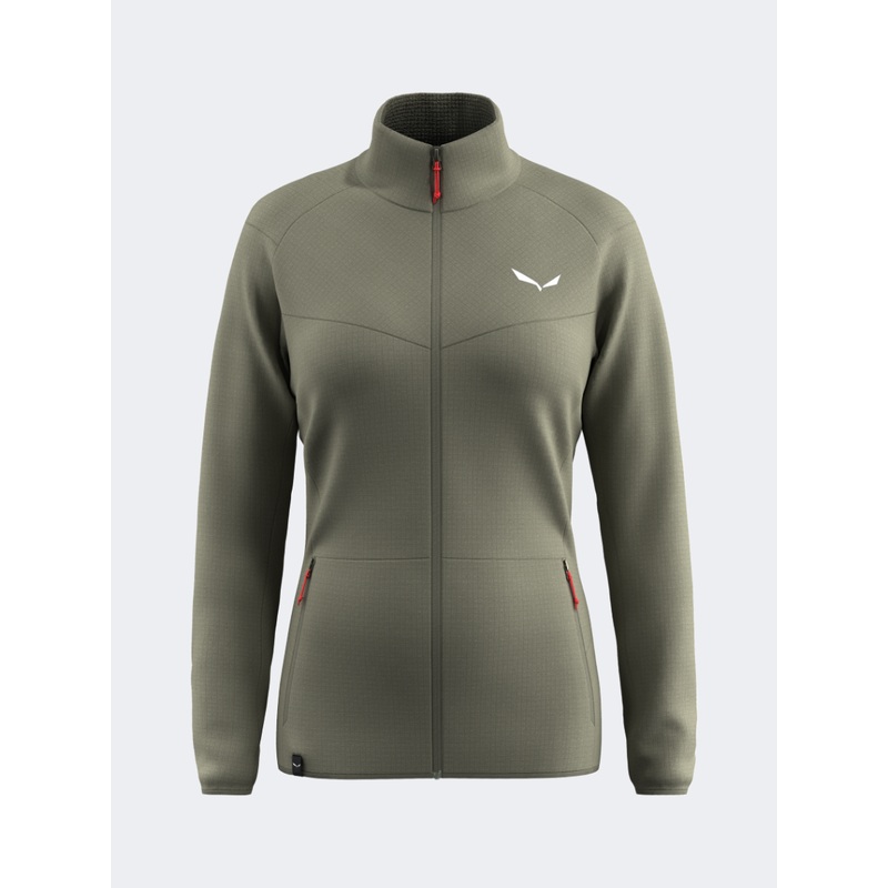 Salewa Puez Cammino Polarlite Women Hiking Jacket Faded Green