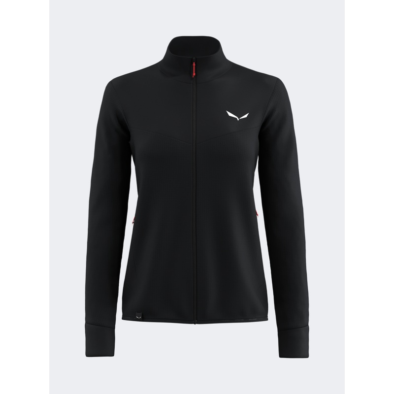 Salewa Puez Waffle Hybrid Polarlite Women Hiking Jacket Black Out