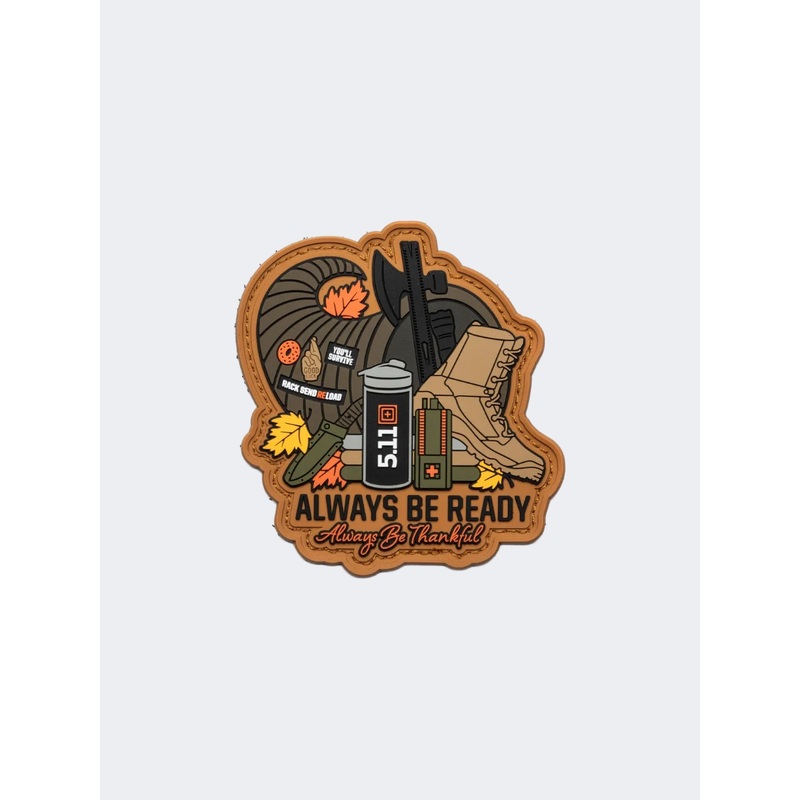 5-11 Always Be Thankful Tactical Patches, Tags And Stickers Orange