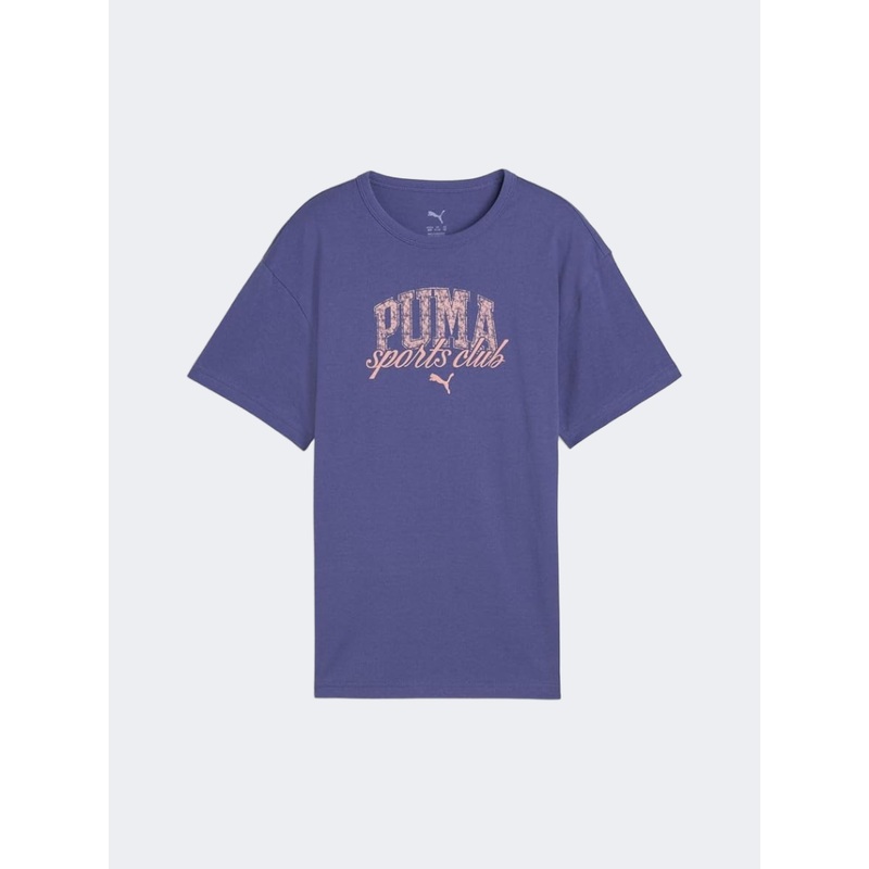 Puma Class Girls Lifestyle T-Shirt Blue Crystal