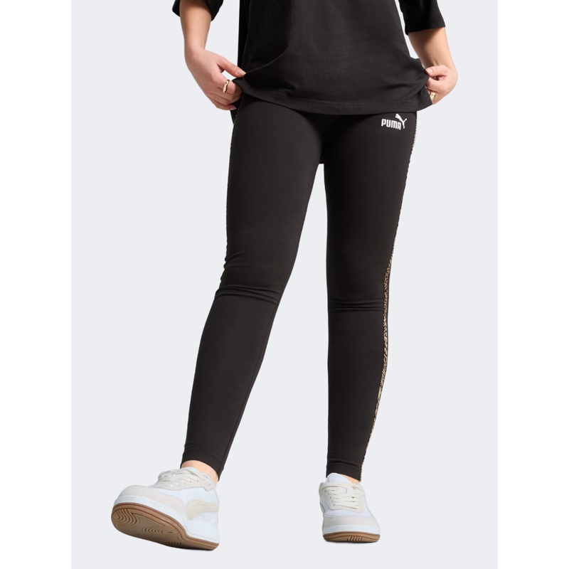 Puma Essentials Graphic Animal Women Lifestyle Tight Black