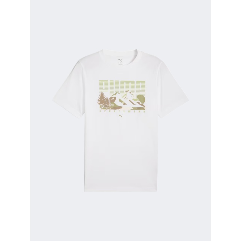 Puma Graphics Mountain Men Lifestyle T-Shirt White
