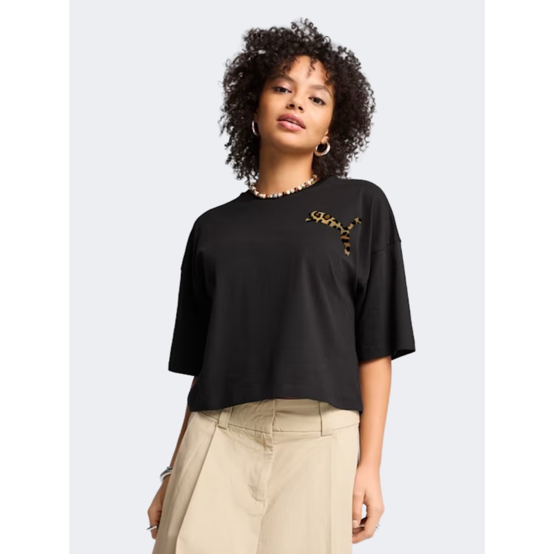 Puma Leo Luxe Women Lifestyle T-Shirt Black