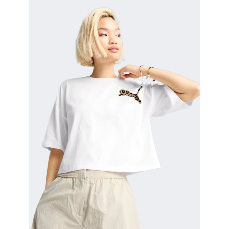 Puma Leo Luxe Women Lifestyle T-Shirt White