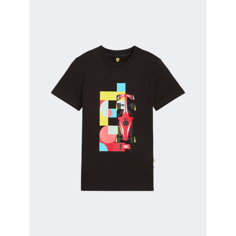 Puma Scuderia Ferrari Race Boys Lifestyle T-Shirt Black