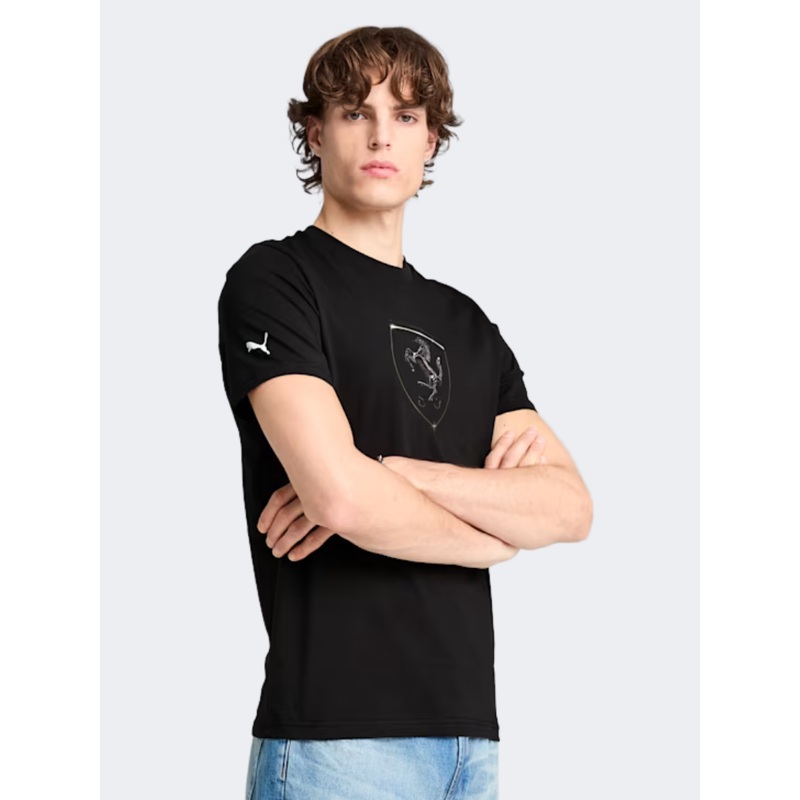 Puma Scuderia Ferrari Race Tonal Big Shield Men Lifestyle T-Shirt Black