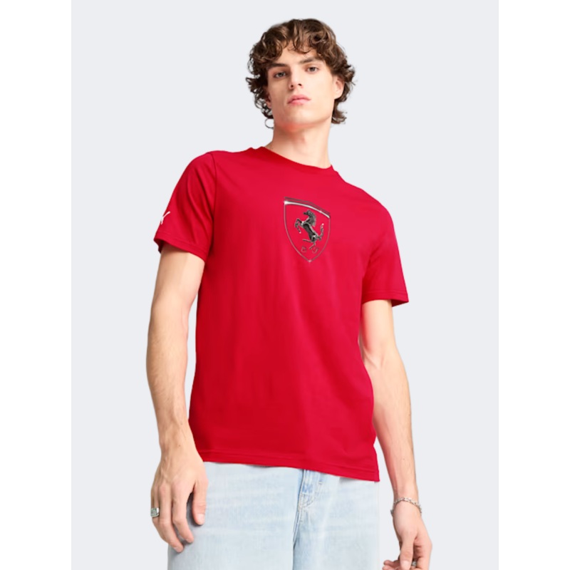 Puma Scuderia Ferrari Race Tonal Big Shield Men Lifestyle T-Shirt Red