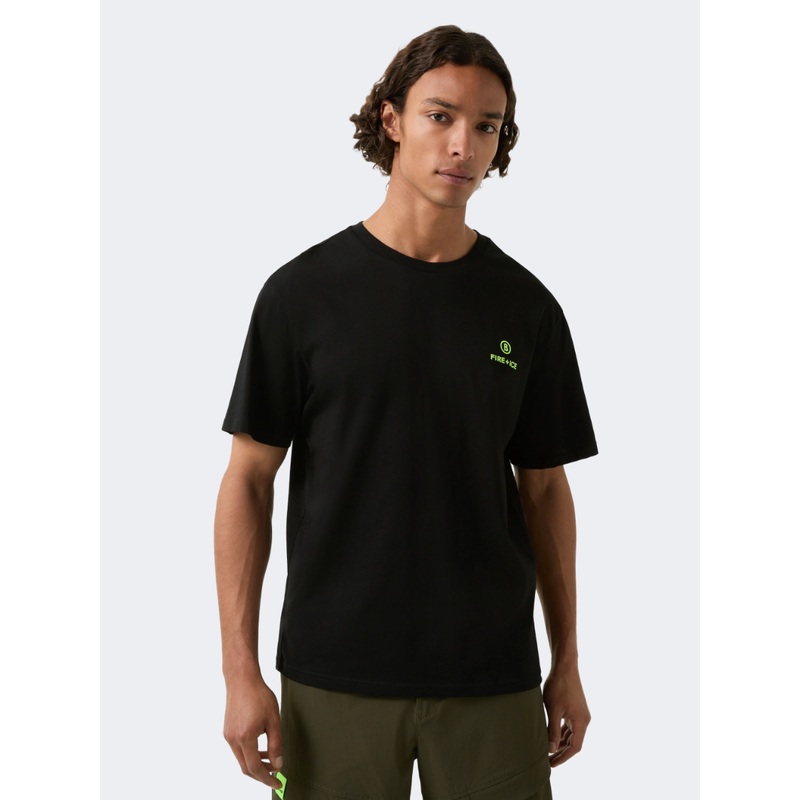 Fire And Ice Mick3  Men Lifestyle T-Shirt Black