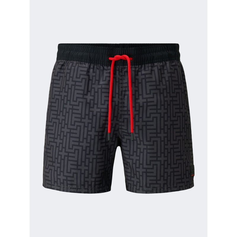 Fire And Ice Nelson2 Men Beach Swim Short Liquid Black