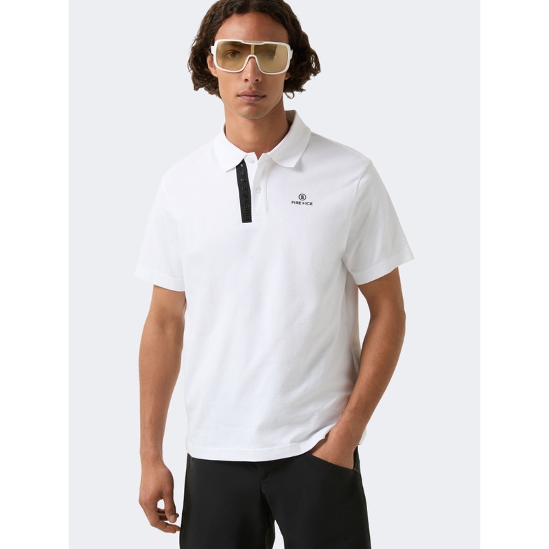 Fire And Ice Ramon4 Men Lifestyle Polo Short Sleeve White