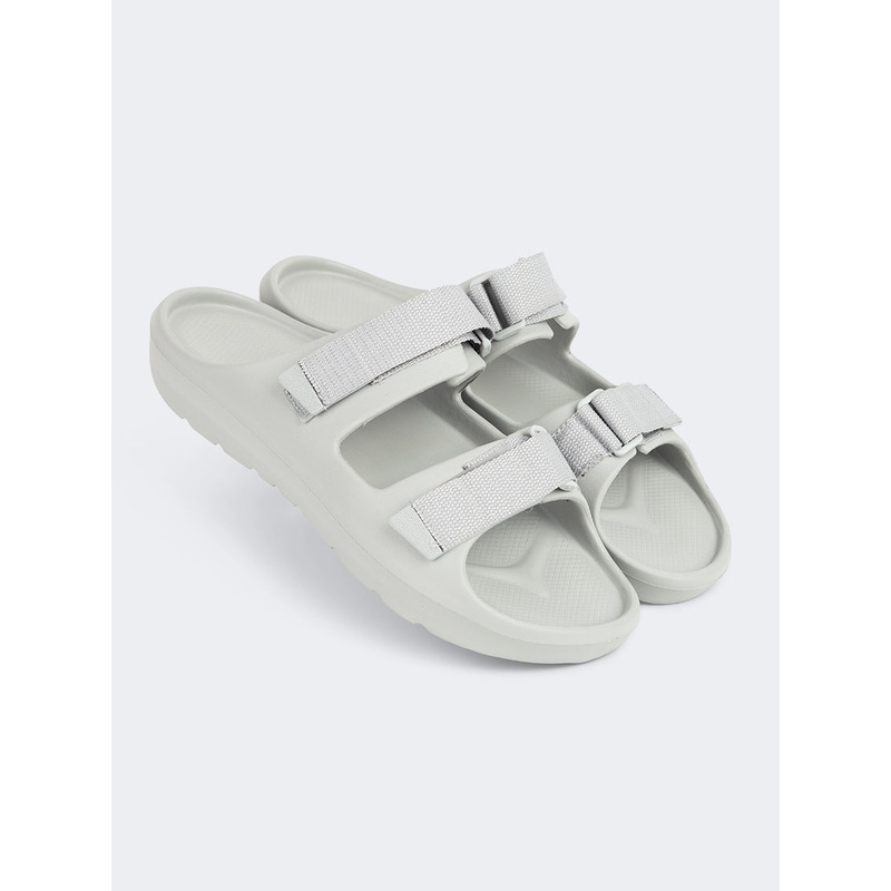 Oil And Gaz Comfortable Men Beach Slide Grey