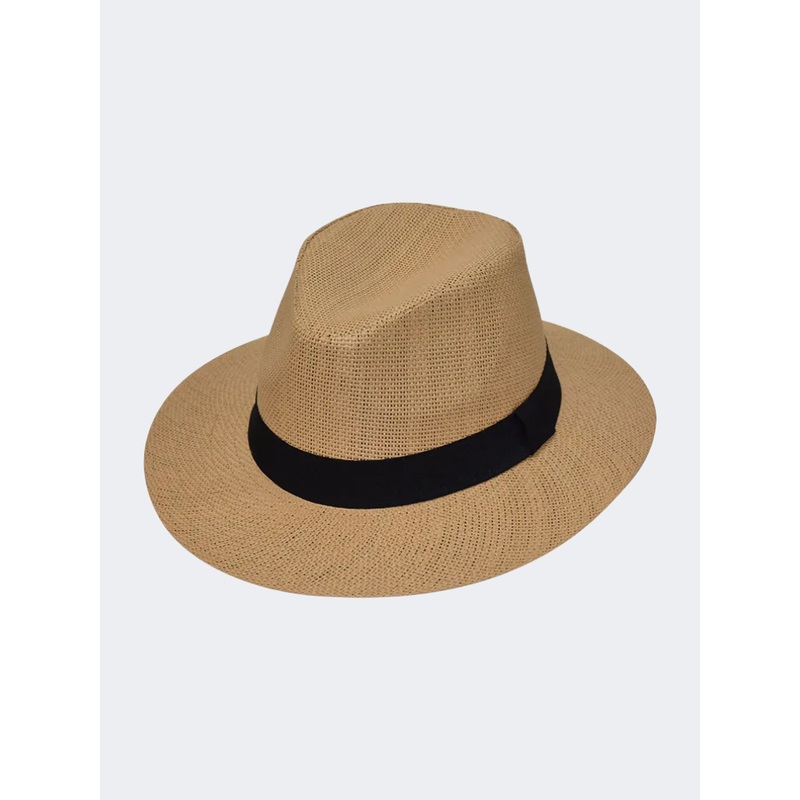 Stamion Fedora With Ribbon en Men Beach Hat Light Brown