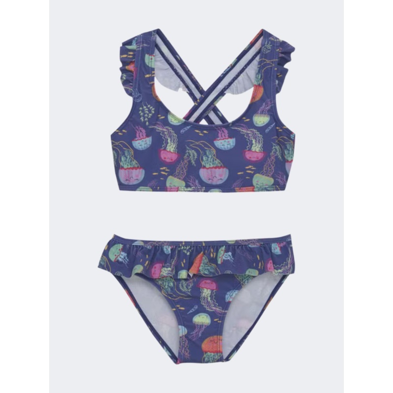 Color Kids Girls Beach Bikini Set Dark Navy