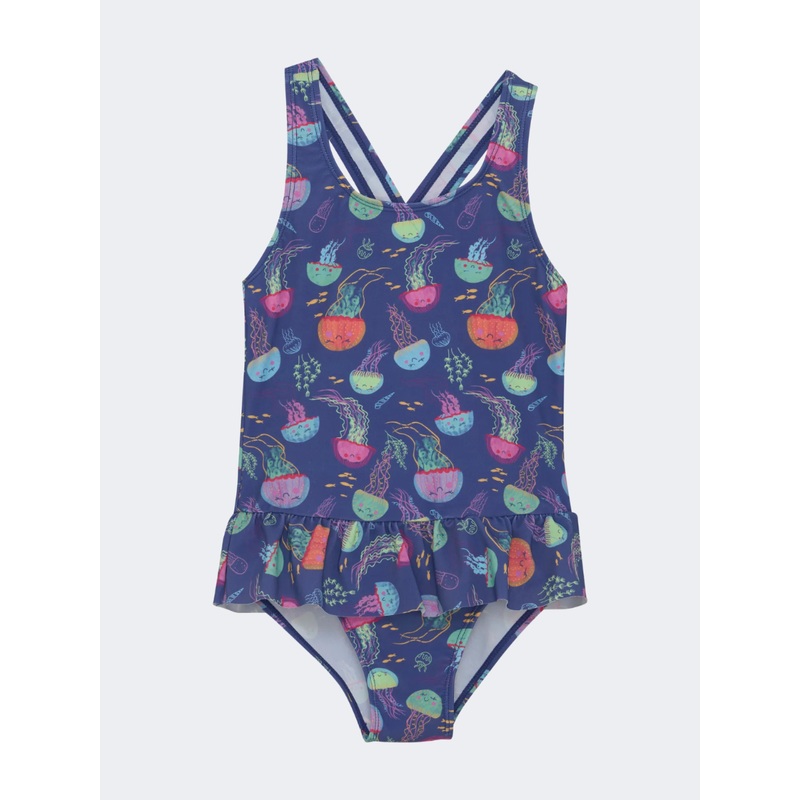 Color Kids Swimsuit Girls Beach Monokini Dark Navy