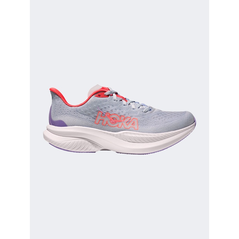 Hoka Mach 6 Women Running Shoes Grey/Red