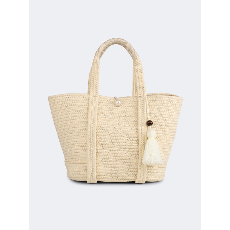 Oil And Gaz Chic Women Beach Bag Begie