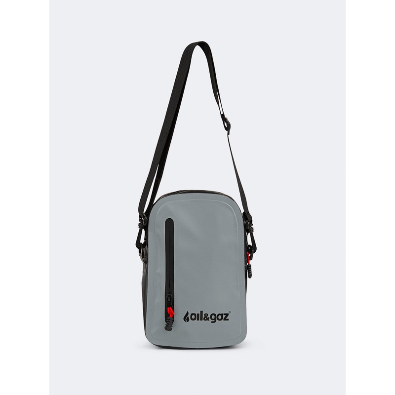 Oil And Gaz Durable Unisex Lifestyle Water Proof Cross Bag Grey/Red