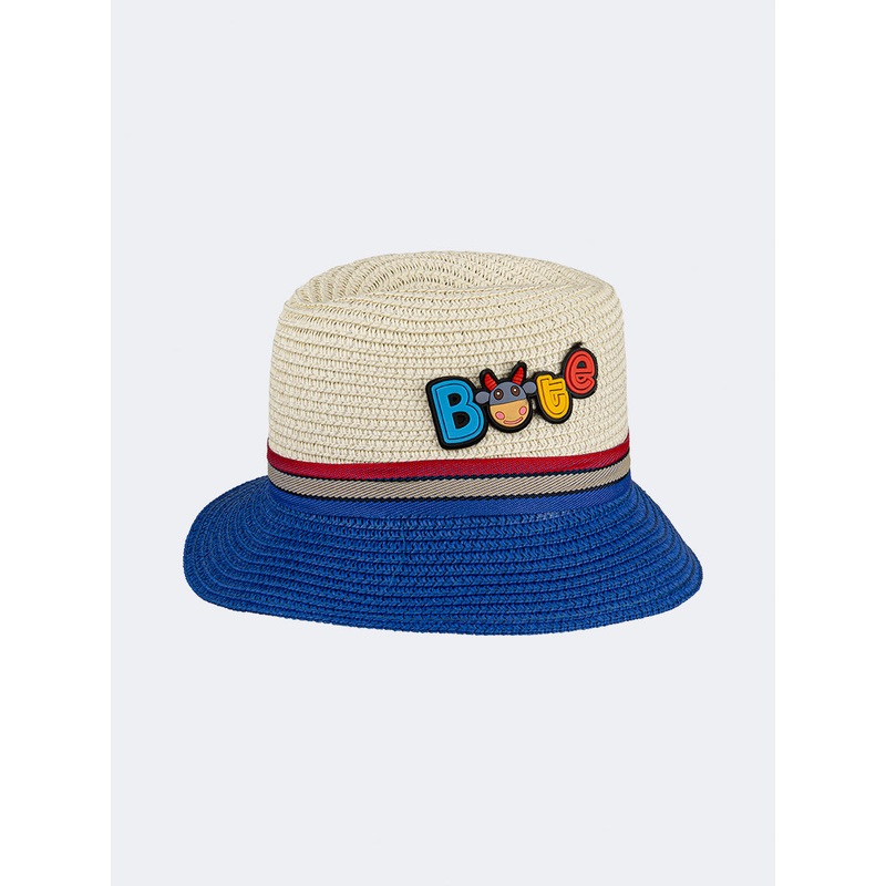 Oil And Gaz Stylish Kids-Boys Beach  Buntal Hat Beige