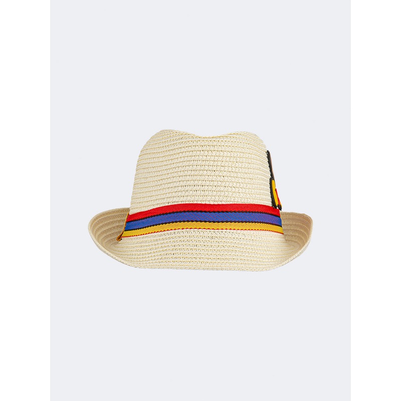 Oil And Gaz Stylish Kids-Boys Beach  Buntal Hat Blue/Beige
