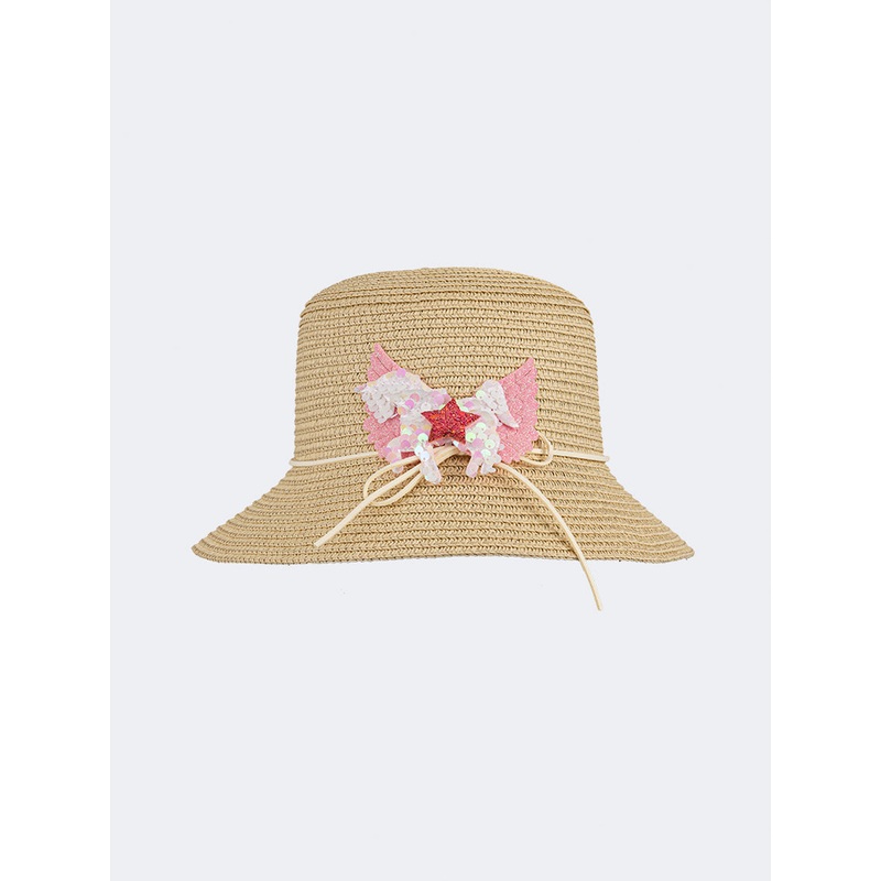 Oil And Gaz Stylish Kids-Girls Beach Cordobes Hat  Beige