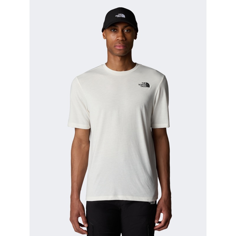 The North Face Foundation Mountains Faces Men Lifestyle T-Shirt White Dune