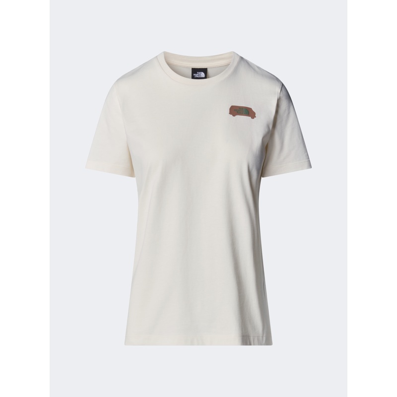 The North Face Outdoor Graphic Women Lifestyle T-Shirt White Dune